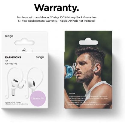 Elago AirPods Pro EarHooks - силиконови кукички за Apple AirPods Pro (лилав) 9
