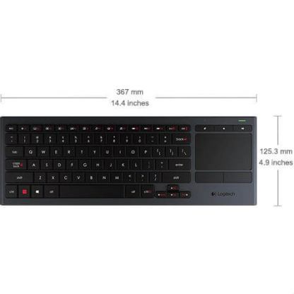 Logitech Illuminated Living-room Keyboard K830 - безжична клавиатура за компютри с подсветка (черен) 5