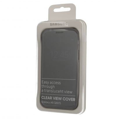 Samsung Clear View Cover EF-ZA520CBEGWW - оригинален кейс през който виждате информация от дисплея за Samsung Galaxy A5 (2017) (черен) 5