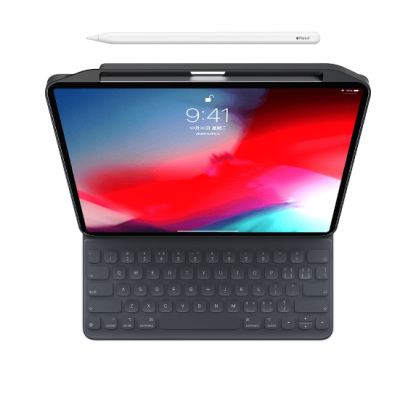 SwitchEasy CoverBuddy Case - поликарбонатов кейс (с отделение за Apple Pencil 2) за iPad Pro 12.9 (2018) (съвместим с Apple Smart Keyboard, Smart Folio) (тъмносив) 3