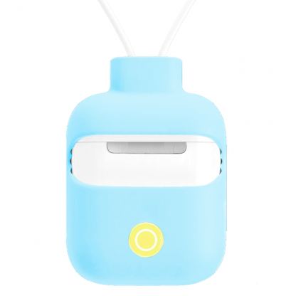 SwitchEasy ColorBuddy AirPods Case - силиконов калъф с лента за врата за Apple Airpods и Apple Airpods 2 with Wireless Charging Case (светлосин) 2