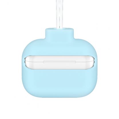 SwitchEasy ColorBuddy AirPods Pro Case - силиконов калъф с лента за врата за Apple Airpods Pro (светлосин)  2