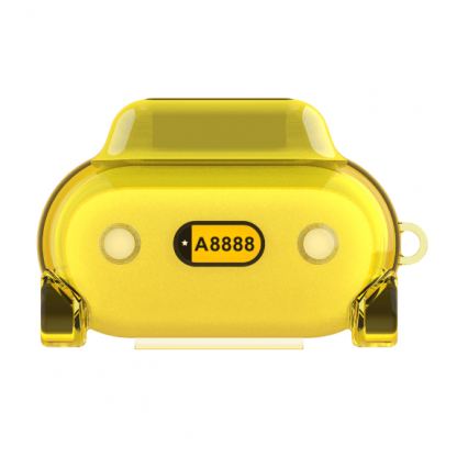 SwitchEasy MoveBuddy AirPods Case - силиконов калъф за Apple Airpods и Apple Airpods 2 with Wireless Charging Case (жълт-прозрачен)  2