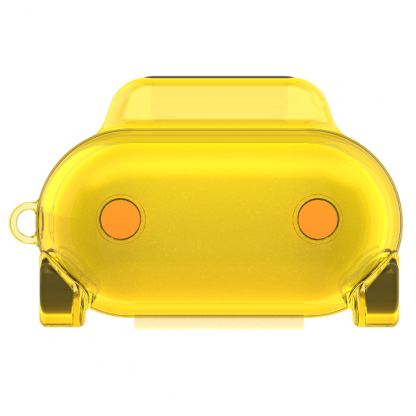 SwitchEasy MoveBuddy AirPods Case - силиконов калъф за Apple Airpods и Apple Airpods 2 with Wireless Charging Case (жълт-прозрачен)  3