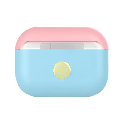SwitchEasy Colors Duo Caps Case - силиконов калъф за Apple Airpods Pro (светлосин-розов) 5