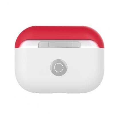 SwitchEasy Colors Duo Caps Case - силиконов калъф за Apple Airpods Pro (бял-червен)  4