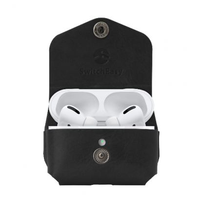 SwitchEasy Wrap AirPods Pro leather Case - кожен калъф за Apple Airpods Pro (черен)  3