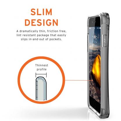 Urban Armor Gear Plyo Case - удароустойчив хибриден кейс за iPhone SE (2020), iPhone 8, iPhone 7 (прозрачен) 6