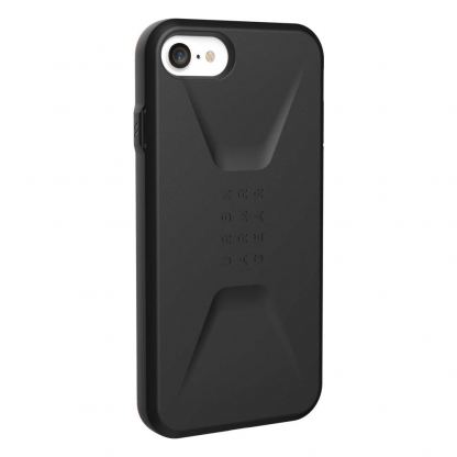 Urban Armor Gear Civilian - удароустойчив хибриден кейс за iPhone SE (2020), iPhone 8, iPhone 7 (черен) 3