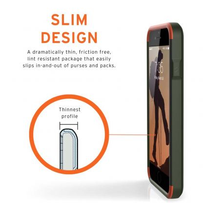 Urban Armor Gear Civilian - удароустойчив хибриден кейс за iPhone SE (2020), iPhone 8, iPhone 7 (черен) 7