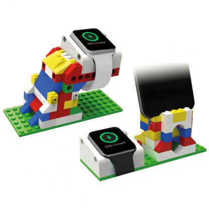 SwitchEasy Blocks Charging Stand - поставка (докинг станция) тип лего за iPhone и Apple Watch (бял) 2