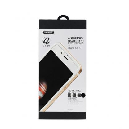 Стъклен протектор, Remax Ironwing, за iPhone 6/6S, 0.3mm, С 3D лайстна, Черен - 52208 3