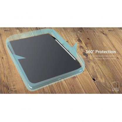 SwitchEasy CoverBuddy Case - поликарбонатов кейс (с отделение за Apple Pencil 2) за iPad Pro 11 (2018) (съвместим с Apple Smart Keyboard, Magic Keyboard, Smart Folio) (бял) 5