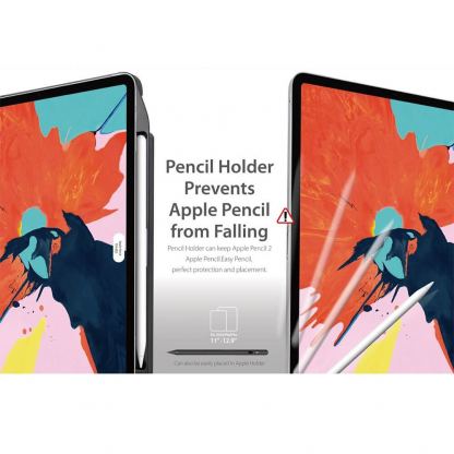 SwitchEasy CoverBuddy Case - поликарбонатов кейс (с отделение за Apple Pencil 2) за iPad Pro 11 (2018) (съвместим с Apple Smart Keyboard, Magic Keyboard, Smart Folio) (бял) 6