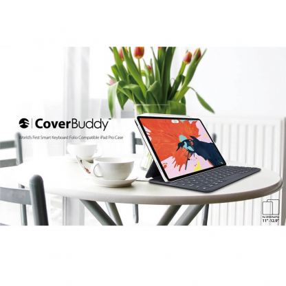 SwitchEasy CoverBuddy Case - поликарбонатов кейс (с отделение за Apple Pencil 2) за iPad Pro 11 (2018) (съвместим с Apple Smart Keyboard, Magic Keyboard, Smart Folio) (бял) 7