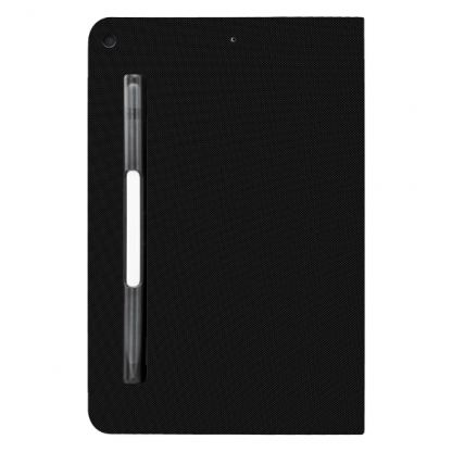 SwitchEasy CoverBuddy Folio Case - кожен кейс с поставка и отделение за Apple Pencil за iPad 7 (2019) (черен) 4