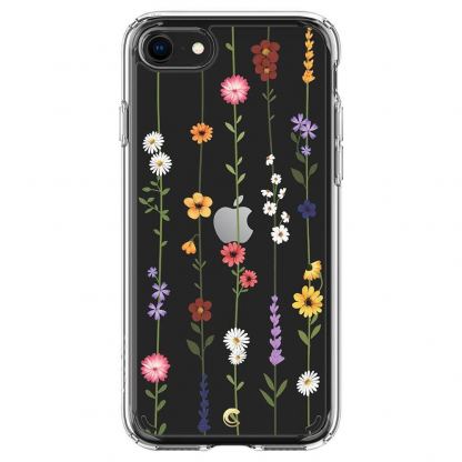 Spigen Ciel Flower Garden Case - дизайнерски удароустойчив кейс за iPhone SE (2020), iPhone 8, iPhone 7 (прозрачен) 2