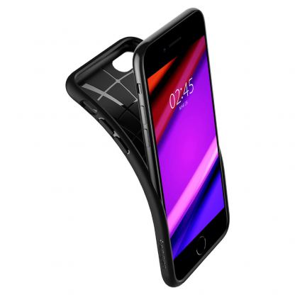 Spigen Core Armor - силиконов (TPU) калъф с висока степен на защита за iPhone SE (2020), iPhone 8, iPhone 7 (черен) 4