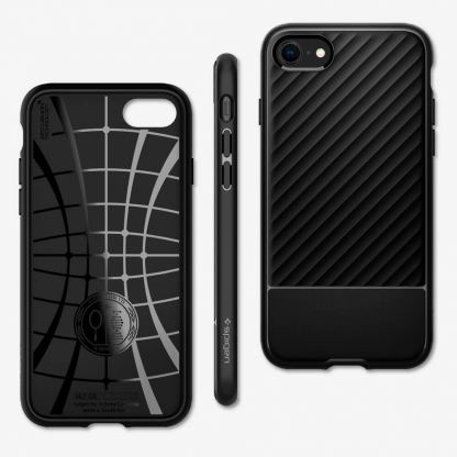 Spigen Core Armor - силиконов (TPU) калъф с висока степен на защита за iPhone SE (2020), iPhone 8, iPhone 7 (черен) 8