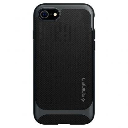 Spigen Neo Hybrid Case - хибриден кейс с висока степен на защита за iPhone SE (2020), iPhone 8, iPhone 7 (тъмносив) 8