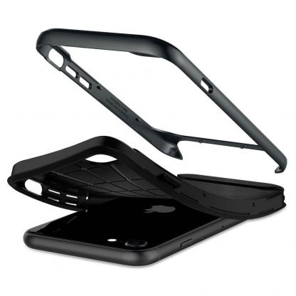 Spigen Neo Hybrid Case - хибриден кейс с висока степен на защита за iPhone SE (2020), iPhone 8, iPhone 7 (тъмносив) 12