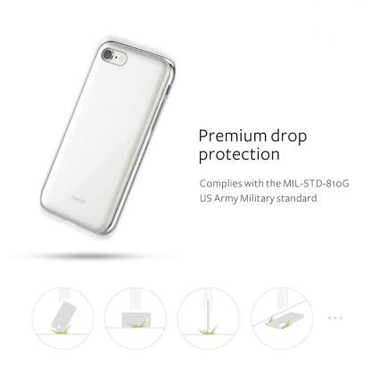 Moshi iGlaze Case - хибриден удароустойчив кейс за iPhone SE (2020), iPhone 8, iPhone 7 (бял) 4