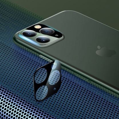 USAMS Camera Lens Glass - предпазни стъклени лещи за камерата на iPhone 11 Pro Max (черен) 2