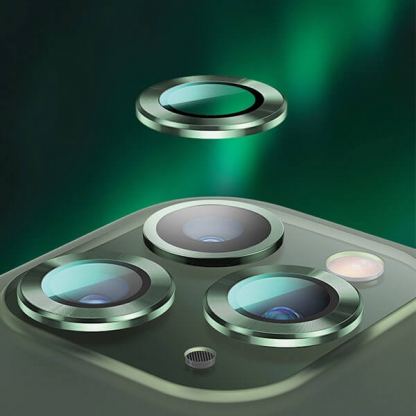 USAMS Metal Camera Lens Glass Film - предпазни стъклени лещи за камерата на iPhone 11 (сребрист) 2