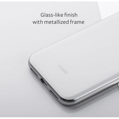 Moshi iGlaze SnapTo Case - хибриден удароустойчив кейс за iPhone SE (2020), iPhone 8, iPhone 7 (бял) 5