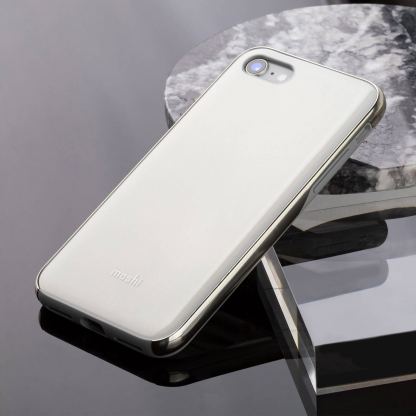 Moshi iGlaze SnapTo Case - хибриден удароустойчив кейс за iPhone SE (2020), iPhone 8, iPhone 7 (бял) 6