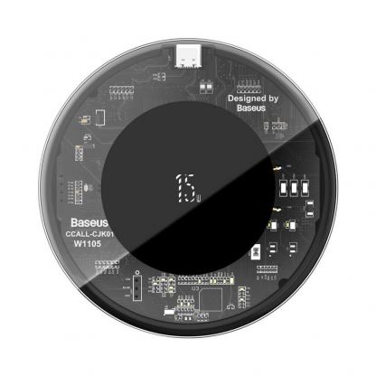 Baseus Simple Wireless Charger (WXJK-BA02) - поставка (пад) за безжично зареждане с технология за бързо зареждане за Qi съвместими устройства (черен) 2