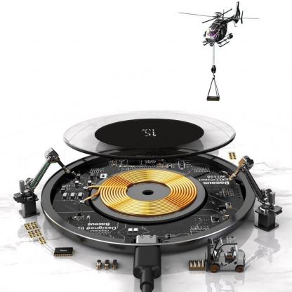 Baseus Simple Wireless Charger (WXJK-BA02) - поставка (пад) за безжично зареждане с технология за бързо зареждане за Qi съвместими устройства (черен) 6