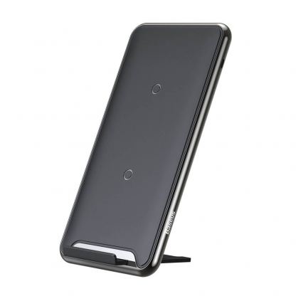 Baseus Three-coil Wireless Charging Pad (WXHSD-B01) - поставка (пад) за безжично зареждане с технология за бързо зареждане за Qi съвместими устройства (черен)