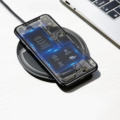 Baseus Foldable Multifunction Wireless Charger (WXZD-01) - поставка (пад) за безжично зареждане с технология за бързо зареждане за Qi съвместими устройства (черен) 6
