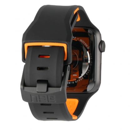 Urban Armor Gear Civilian Strap - изключително здрава силиконова каишка за Apple Watch 42мм, 44мм (черен) 5