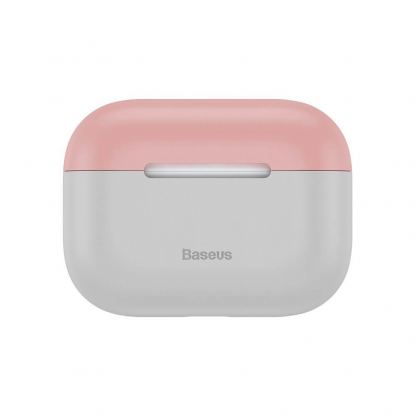 Baseus Super Thin Silica Gel Case - силиконов калъф за Apple Airpods Pro (сив-розов) 2