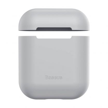 Baseus Super Thin Silica Gel Case - силиконов калъф за Apple Airpods & Apple Airpods 2 (сив) 2