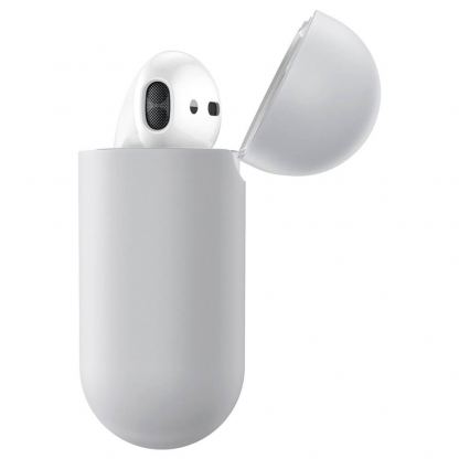 Baseus Super Thin Silica Gel Case - силиконов калъф за Apple Airpods & Apple Airpods 2 (сив) 4