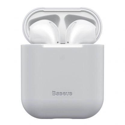 Baseus Super Thin Silica Gel Case - силиконов калъф за Apple Airpods & Apple Airpods 2 (сив) 5