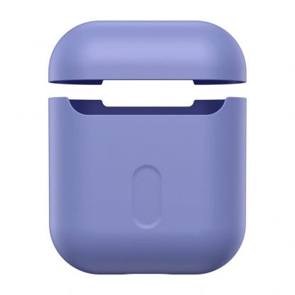 Baseus Super Thin Silica Gel Case - силиконов калъф за Apple Airpods & Apple Airpods 2 (лилав) 3