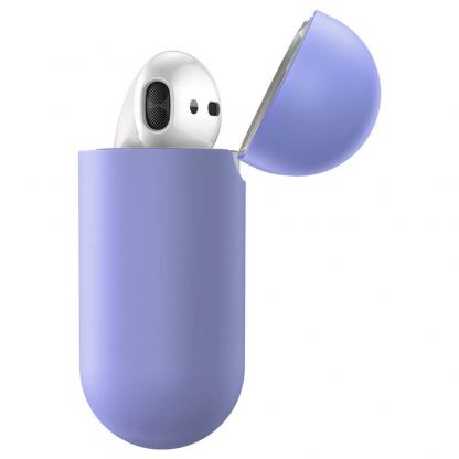 Baseus Super Thin Silica Gel Case - силиконов калъф за Apple Airpods & Apple Airpods 2 (лилав) 4
