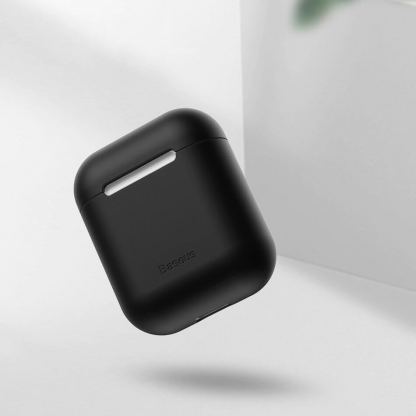 Baseus Super Thin Silica Gel Case - силиконов калъф за Apple Airpods & Apple Airpods 2 (черен) 10