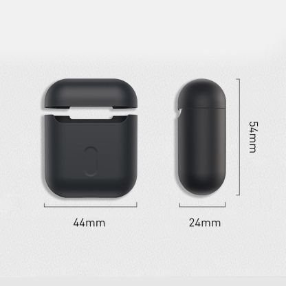 Baseus Super Thin Silica Gel Case - силиконов калъф за Apple Airpods & Apple Airpods 2 (черен) 11
