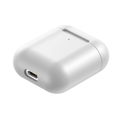 Baseus Lets Go Silica Gel Case - силиконов калъф с карабинер за Apple Airpods & Apple Airpods 2 (бял) 5