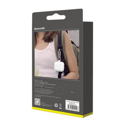 Baseus Lets Go Silica Gel Case - силиконов калъф с карабинер за Apple Airpods & Apple Airpods 2 (бял) 9