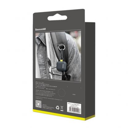 Baseus Lets Go Silica Gel Case - силиконов калъф с карабинер за Apple Airpods & Apple Airpods 2 (черен) 9