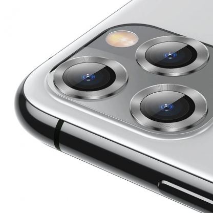 Baseus Alloy Protection Ring Lens Film - предпазни стъклени лещи за камерата на iPhone 11 Pro, iPhone 11 Pro Max (сребрист) 3