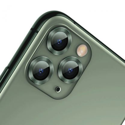 Baseus Alloy Protection Ring Lens Film - предпазни стъклени лещи за камерата на iPhone 11 Pro, iPhone 11 Pro Max (зелен) 4