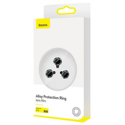 Baseus Alloy Protection Ring Lens Film - предпазни стъклени лещи за камерата на iPhone 11 Pro, iPhone 11 Pro Max (зелен) 6