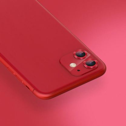 Baseus Alloy Protection Ring Lens Film - предпазни стъклени лещи за камерата на iPhone 11 (червен) 5